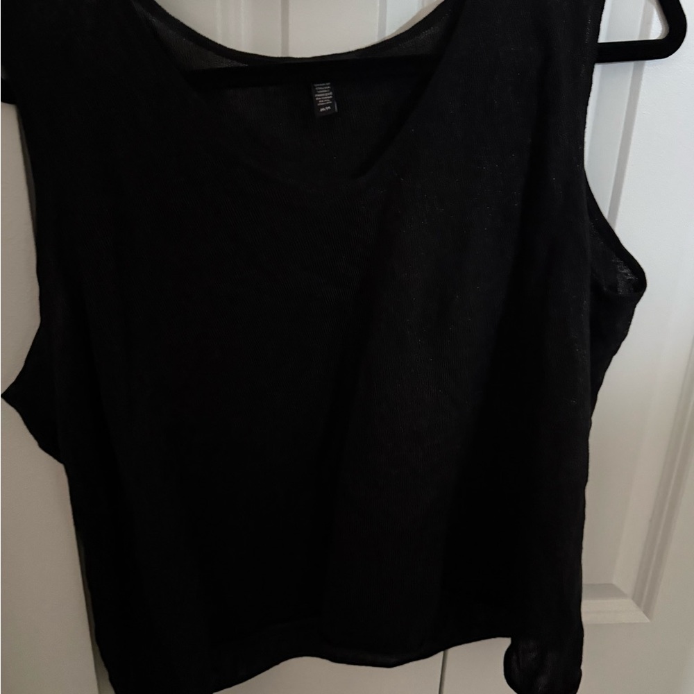 Eileen Fisher  Black Sleeveless Tank Top
